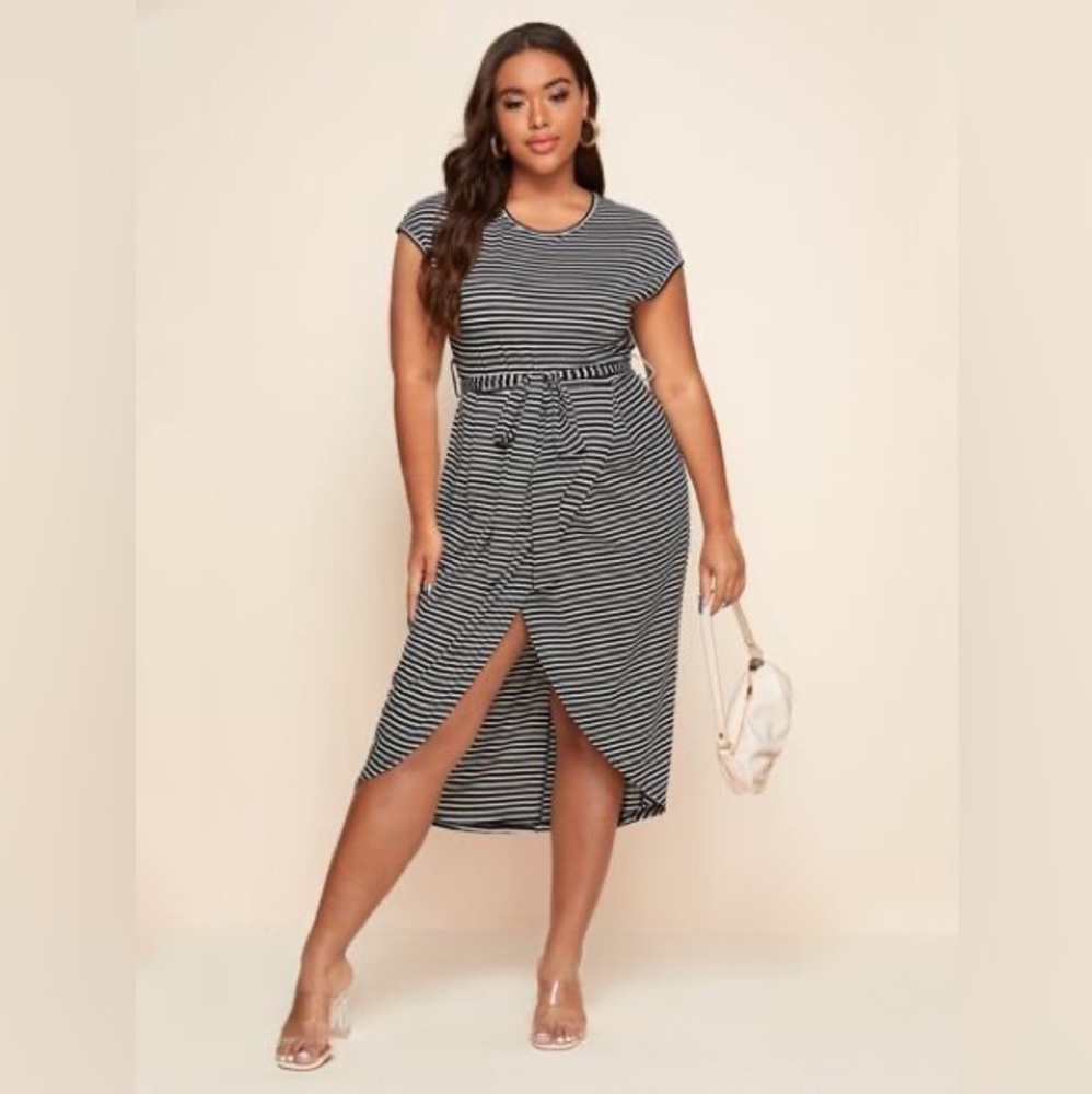 Striped Wrap Dress